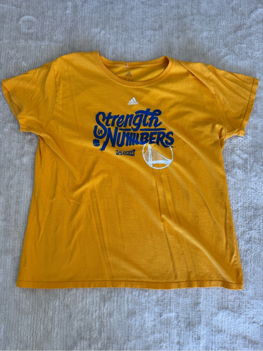 Adidas Yellow 'Strength in Numbers' Graphic Tee